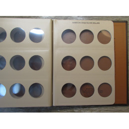 Dansco coin album for American Eagle Silver Dollars - 1986-2012 - vintage supply