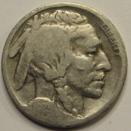 1923 S Buffalo Nickel - antique San Francisco mintmark five cent coin