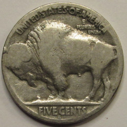 1923 S Buffalo Nickel - antique San Francisco mintmark five cent coin