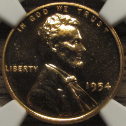1954 Lincoln Wheat Cent - NGC Graded Proof 66 - pristine brilliant vintage penny