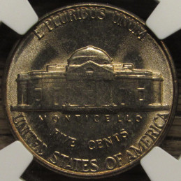 1950 Jefferson Nickel - NGC Graded MS 65 - vintage graded five cent coin