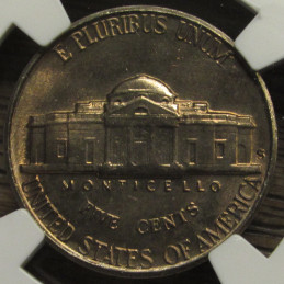 1954 S Jefferson Nickel - NGC Graded MS 65 - vintage San Francisco nickel