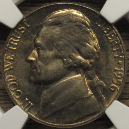 1956 Jefferson Nickel - NGC Graded MS 66 - vintage five cent coin