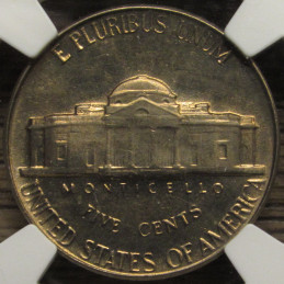 1956 Jefferson Nickel - NGC Graded MS 66 - vintage five cent coin
