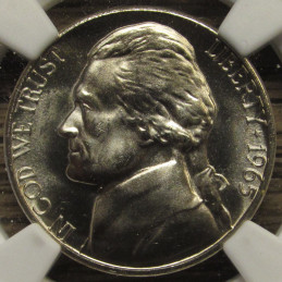 1965 SMS Jefferson Nickel - NGC Graded MS 67 - graded five cent coin