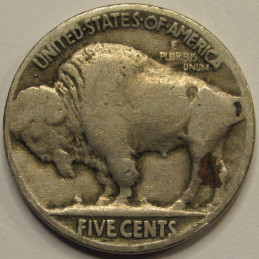 1914 Buffalo Nickel - antique early date American five cent coin