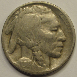 1914 D Buffalo Nickel - antique key date Denver mintmark five cent coin