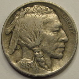1913 Buffalo Nickel - Type 1 - antique well defined American five cent vintage coin