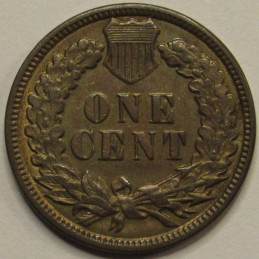 1886 Indian Head Cent - Type 2 - high grade antique American penny