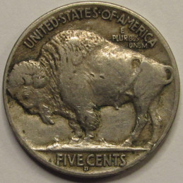 1913 D Buffalo Nickel - Type 2 - higher grade low mintage Indian Head nickel