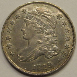 1829 Capped Bust Dime - Medium 10 - higher grade early American silver dime