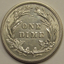 1914 Barber Dime - antique uncirculated American silver dime