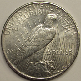 1926 D Peace Dollar - antique uncirculated American silver dollar