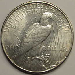 1934 Peace Dollar - antique later date uncirculated American silver dollar