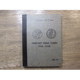 Library of Coins Album for Mercury Dimes - 1916-1945 - vintage coin album