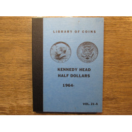 Library of Coins Album for Kennedy Half Dollars - 1964- vintage coin storage