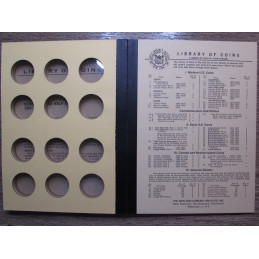Library of Coins Album for Kennedy Half Dollars - 1964- vintage coin storage