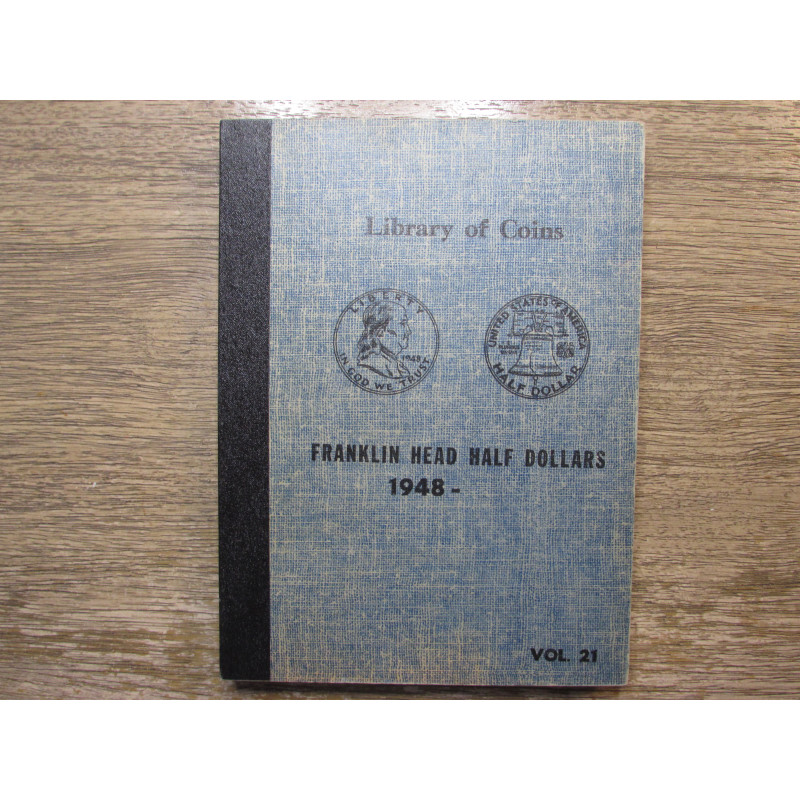 Library of Coins Album for Franklin Half Dollars - 1948-1963 - vintage album Library of Coins Album for Franklin Half Dollars - 1948-1963 - vintage album