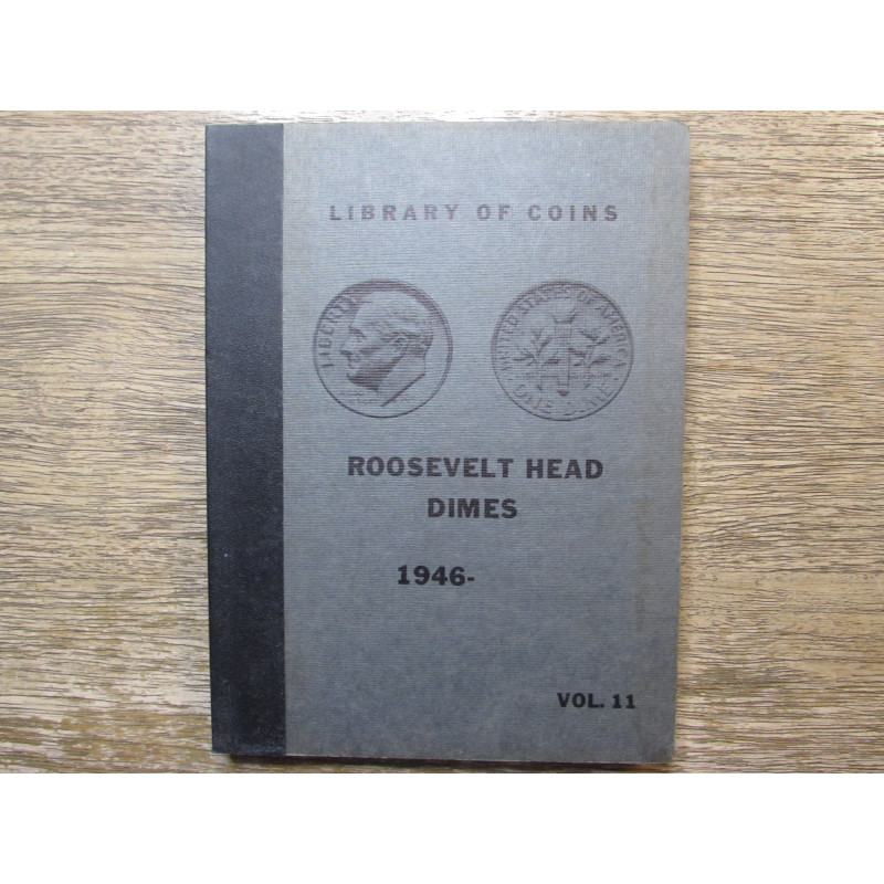 Library of Coins Album for Roosevelt Dimes - 1946-1969 - vintage album