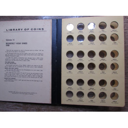 Library of Coins Album for Roosevelt Dimes - 1946-1969 - vintage album