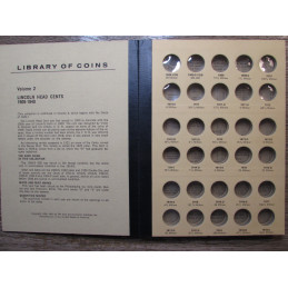 Library of Coins album for Lincoln Wheat Cents - 1909-1940 - vintage album