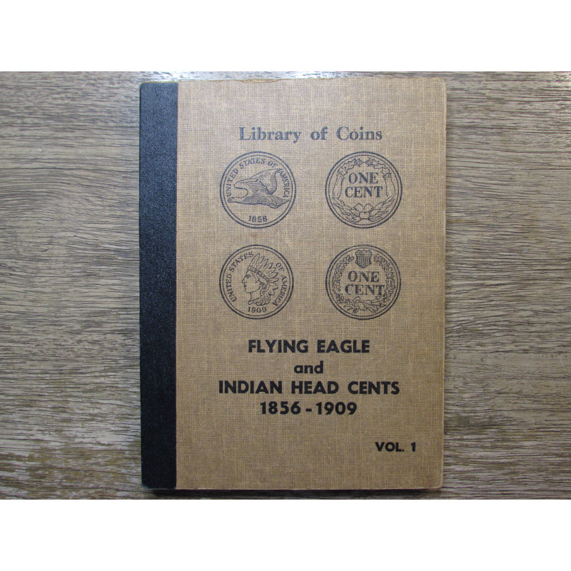 Library of Coins Album for Flying Eagle and Indian Head Cents - 1856-1909 - vintage album Library of Coins Album for Flying Eagle and Indian Head Cents - 1856-1909 - vintage album