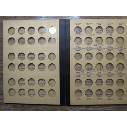 Library of Coins Album for Flying Eagle and Indian Head Cents - 1856-1909 - vintage album