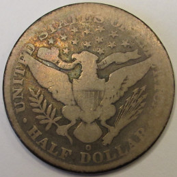 1895 O Barber Half Dollar - antique New Orleans mint American silver coin