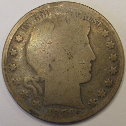 1896 Barber Half Dollar - antique lower mintage American silver half
