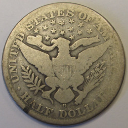 1898 O Barber Half Dollar - antique New Orleans turn of the century American silver coin