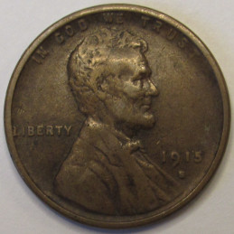 1915 S Lincoln Wheat Cent - antique San Francisco mintmark higher grade penny