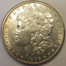 1896 S Morgan Dollar - antique higher grade San Francisco mintmark coin