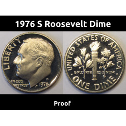 1976 S Roosevelt Dime - beautiful San Francisco mintmark proof coin