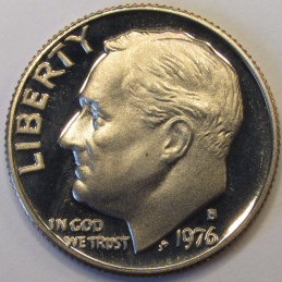 1976 S Roosevelt Dime - beautiful San Francisco mintmark proof coin