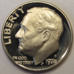 1978 S Roosevelt Dime - beautiful S mintmark American proof coin