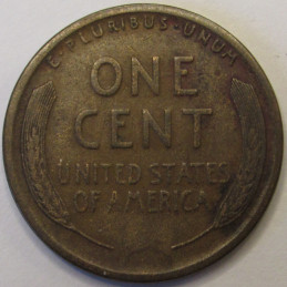 1918 S Lincoln Wheat Cent - vintage San Francisco mintmark wheat penny