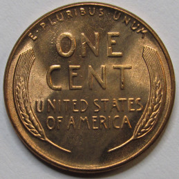 1958 Lincoln Wheat Cent - final year of issue uncirculated wheat penny