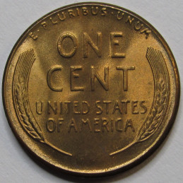 1951 S Lincoln Wheat Cent - uncirculated San Francisco mintmark antique wheat penny