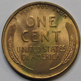 1945 S Lincoln Wheat Cent - antique San Francisco mintmark WW2 era American penny