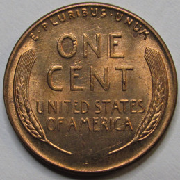 1953 Lincoln Wheat Cent - antique fifties American wheat penny