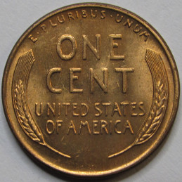 1954 D Lincoln Wheat Cent - antique uncirculated Denver rmintmark wheat penny