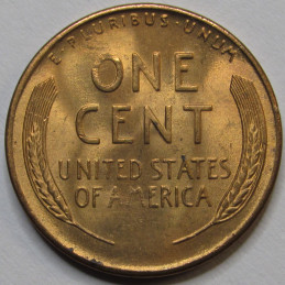 1948 S Lincoln Wheat Cent - antique San Francisco mintmark American uncirculated penny