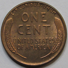 1955 Lincoln Wheat Cent - antique uncirculated American wheat penny
