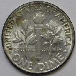 1948 Roosevelt Dime - antique early date American silver dime