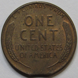 1956 Lincoln Wheat Cent - clipped planchet error - odd wheat penny error