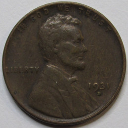 1931 D Lincoln Wheat Cent - antique Great Depression era Denver mintmark wheat penny