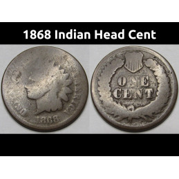 1868 Indian Head Cent -...