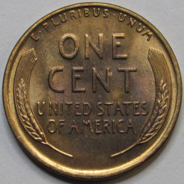 1942 S Lincoln Wheat Cent - antique San Francisco mintmark American wheat penny