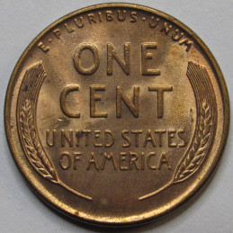 1945 Lincoln Wheat Cent - antique WW2 era uncirculated American wheat penny