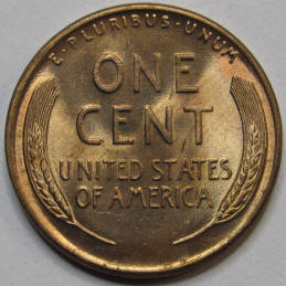 1947 D Lincoln Wheat Cent - antique Denver mintmark American uncirculated penny
